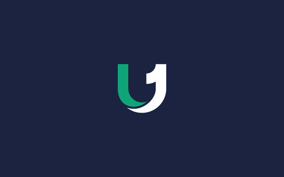 letter u with number 1 logo icon design vector design template inspiration
