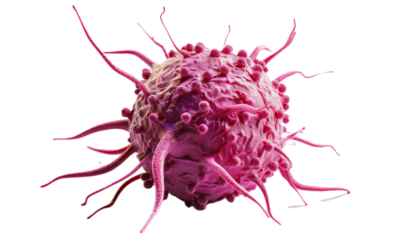 Isolated 3d illustration of Human Cancer Cells
