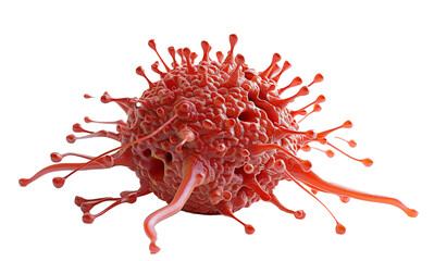 Cancer Cell Isolated, Detailed 3D Medical Illustration