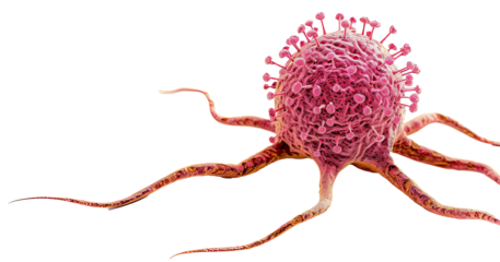 Isolated 3d illustration of Human Cancer Cells