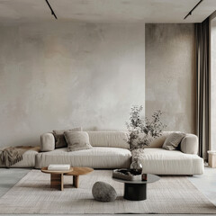 Minimalist living room with Scandinavian design elements