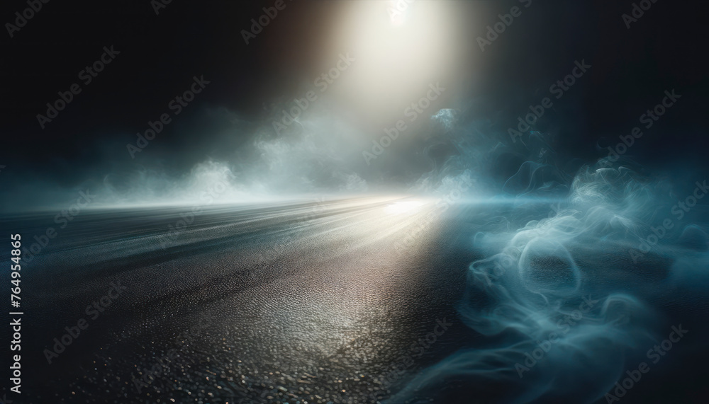 Poster macro shot of asphalt with intricate texture and smoke, ideal for dramatic backgrounds. generative a