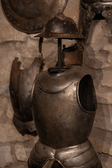 A piece of knight armor on display.