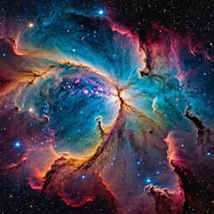 colorful galaxy cloud nebula stary night cosmos universe science astronomy supernova background