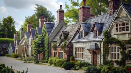 Fototapeta premium typical British house 