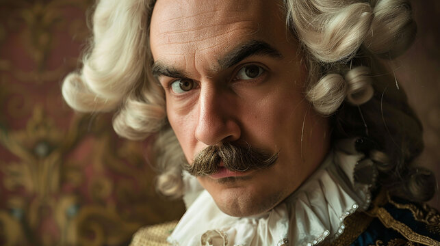 Renaissance, man, man in white wig. 