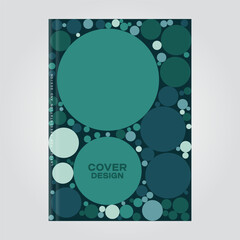 Creative cover design for presentations, modern flat style, template for seminars and exhibitions