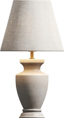 Side view of classic table lamp shade
