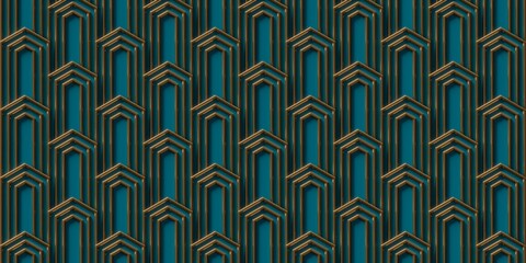 3D Luxury background pattern with gold details