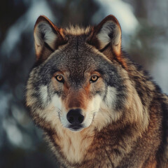 Naklejka na ściany i meble Portrait of wolf