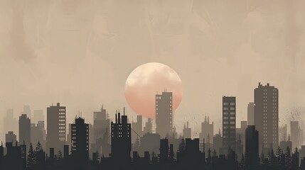 city skyline of a post apocalyptic world