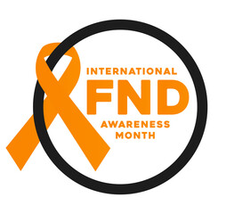 International FND Functional Neurological Disorder Awareness Month  vector illustration. 