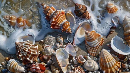 Seashell Symphony Exquisite Textures and Patterns in Nature's Masterpiece