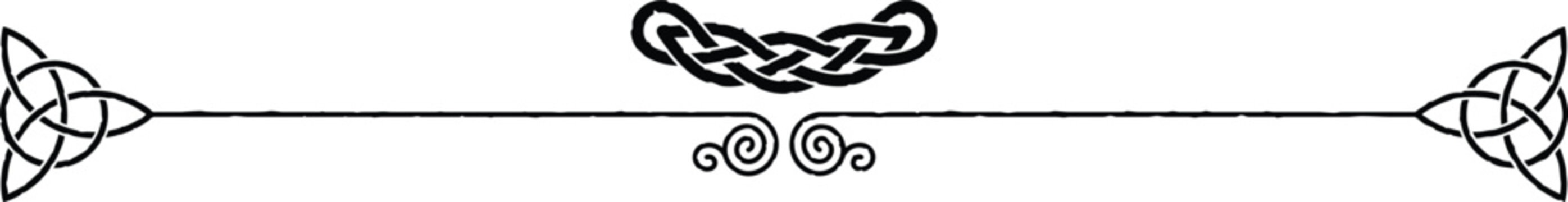 Celtic Header - Spiral, Triquetra, Curved Knot
