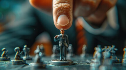Close-up of authority hand appoints representatives, politicians, and businessmen to seek benefits, Generative AI