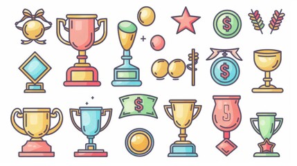 Prize money, medals, icons, and winning trophies