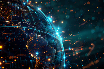 Digital Earth with Connectivity Network over Americas