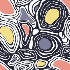   Vector Hand Drawn Seamless Ethnic Abstract Pattern. - 764970881