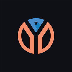 Modern Y logo design with star icon