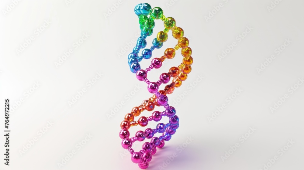 Wall mural 3d rendering human dna structure model