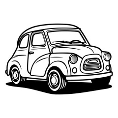 Retro car in the style of the 60s