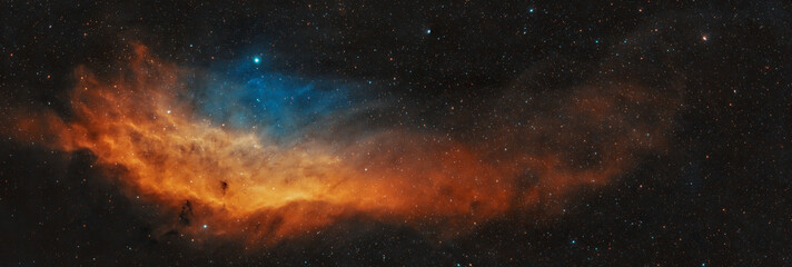 Obraz na płótnie Canvas California nebula 2 panels mosaic Astro Photography