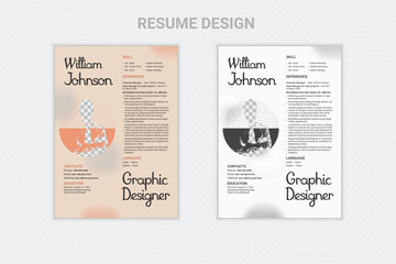professional resume design. Ready template for business life. color view is ready to use and editable	
