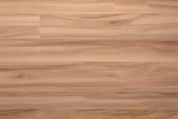 Fototapeta premium Beige laminate flooring parquet wood wall wooden plank board texture background with grains and structures