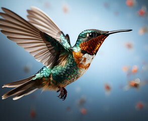 Obraz premium hummingbird and flower