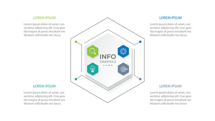 Vector infographic design template with 4 options or steps