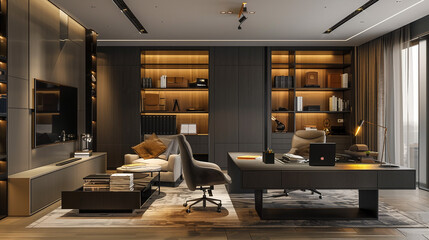 Modern worktable interior