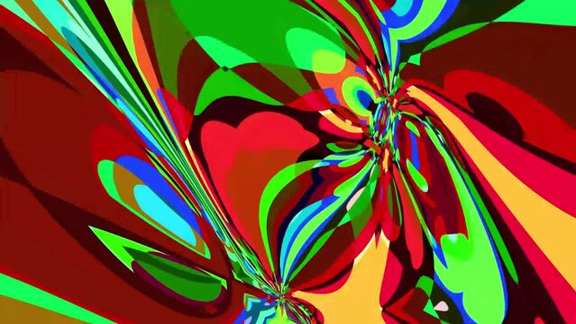 Colorful Fluid and Psychedelic Video for Summer Music
