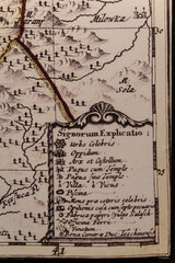 Labels on the old map.