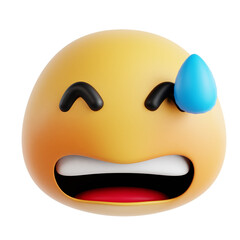 sweat emoji 3D Icon Illustration