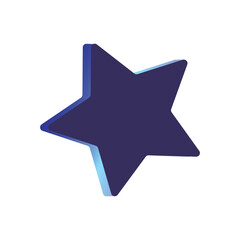 Gradient dark neon star. Star icon. Nostalgia for the 1990s. Vector illustration on white background