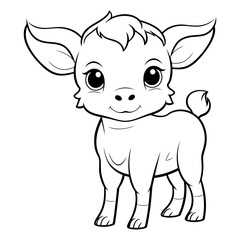 Cute baby boar - Coloring book for adults and children