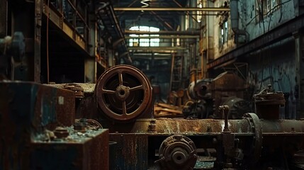 Fototapeta na wymiar An abandoned factory