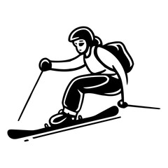 Snowboarder. skier. freeride. snowboarder vector illustration.