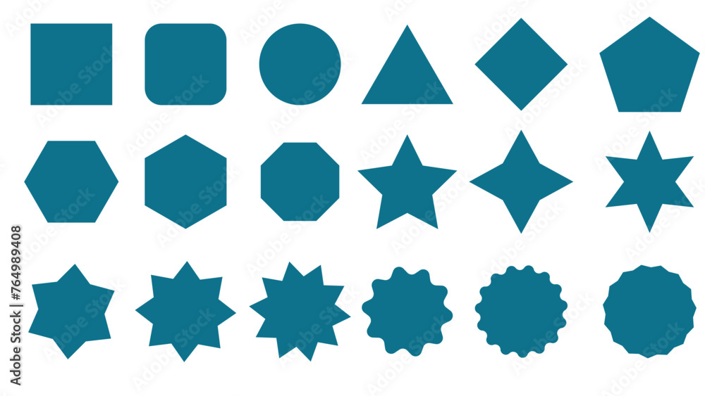 Poster design various shapes vector icons, shape icon vector