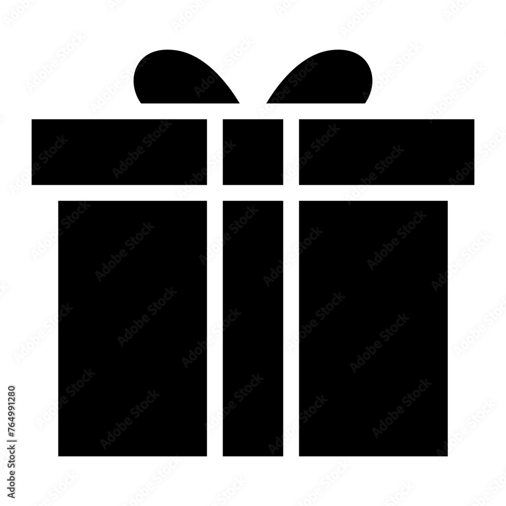 Sticker gift box icon