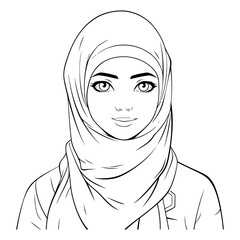 Beautiful muslim woman in hijab of a muslim woman.