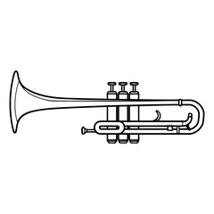 trumpet musical instrument isolated icon vector illustration designicon vector illustration design