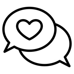 chat love icon