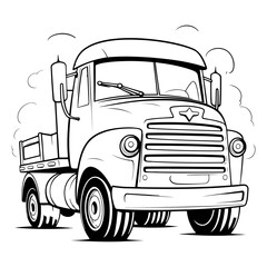 Truck. Isolated on a white background.