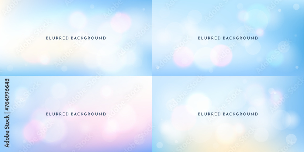 Poster vector realistic illustration. blurred wallpaper. abstract banner. bright sky background in a minima