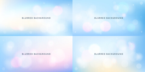Vector realistic illustration. Blurred wallpaper. Abstract banner. Bright sky background in a minimalistic style. Reflections of light. Copy space for text. Design for template for website template