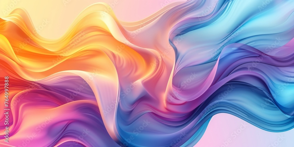 Poster dynamic gradient banner with an eye-catching liquid design