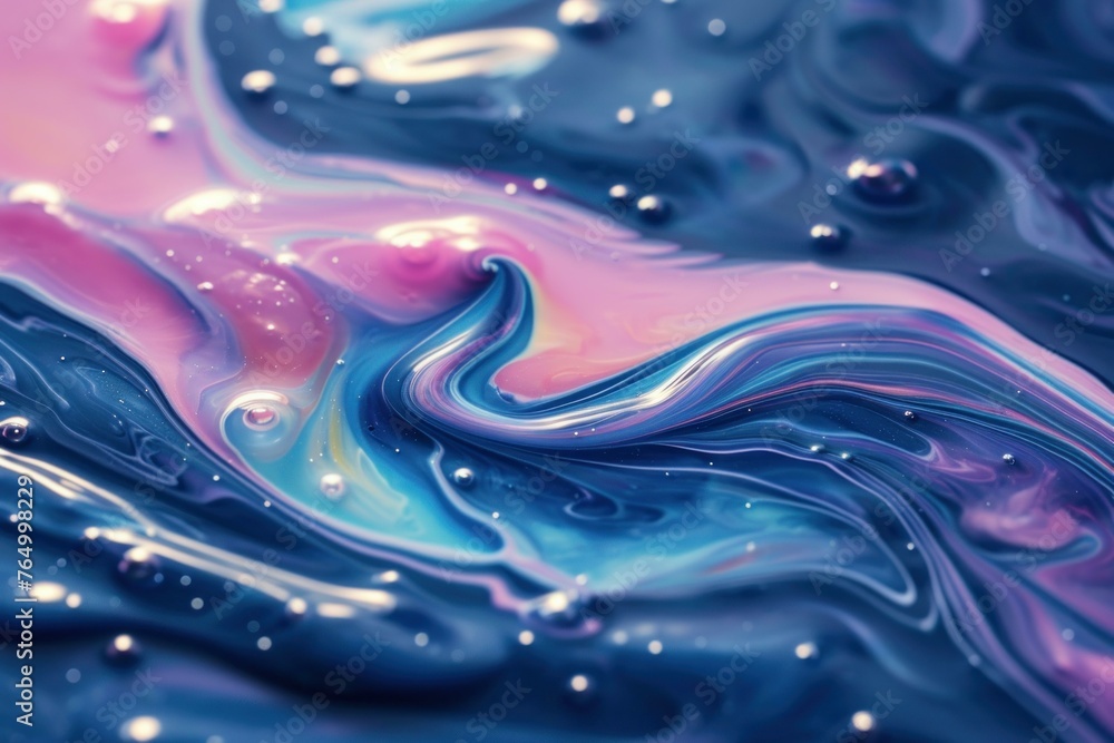 Poster dynamic abstract colorful liquid. drop pigment. generate ai