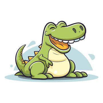 Cartoon crocodile of a cute crocodile.