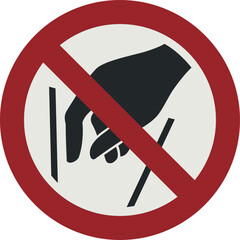 PROHIBITION SIGN PICTOGRAM, No reaching in ISO 7010 - P015.eps